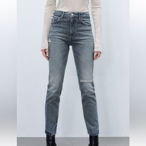 ZARA Ripped Slim Fit Jeans, size 2